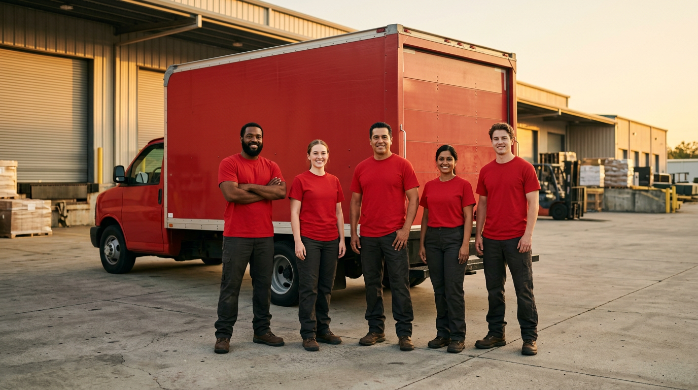ASYL Movers crew wrapping furniture